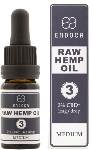 Сурово конопено масло Endoca 3% CBD+CBDa